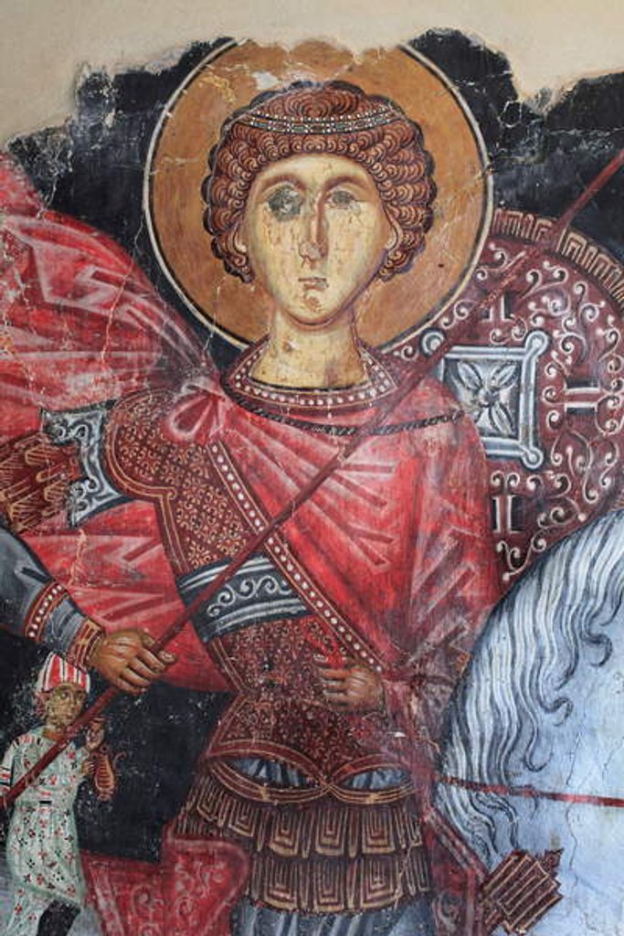 Detail of Byzantine fresco from the 15th century by Anonymous