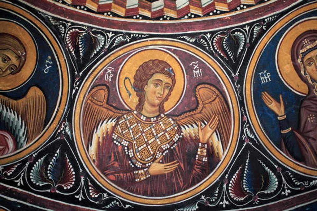 Detail of Michael Archangel Medallion around Christ and the Last Judgement by Anonymous