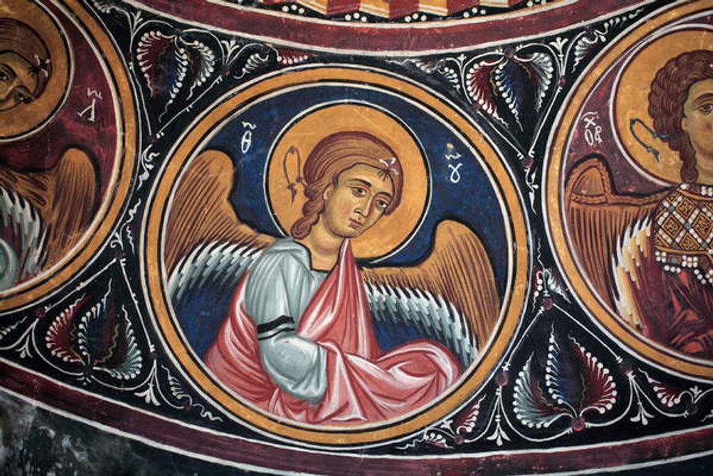 Detail of Angel Medallion around Christ and the Last Judgement by Anonymous