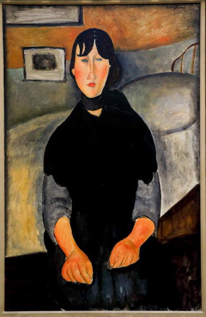 Detail of Young woman of the people, 1918. by Amedeo Modigliani