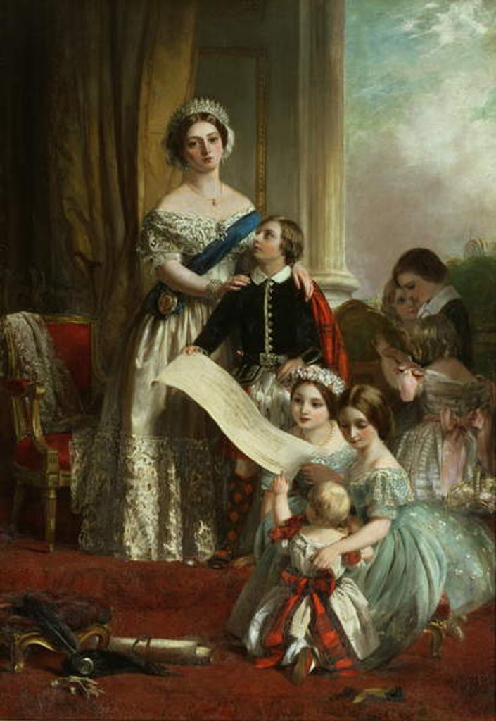 Detail of Queen Victoria and her children in 1851 by John Callcott Horsley