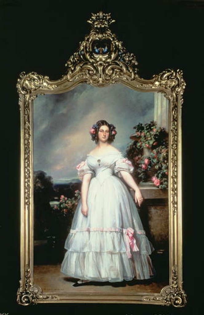 Detail of Portrait of HRH Princess Marie Clementine of Orleans, 1832 by Franz Xaver Winterhalter