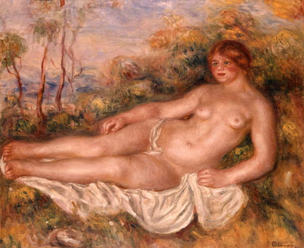 Detail of The Reclining Bather 1906 by Pierre Auguste Renoir