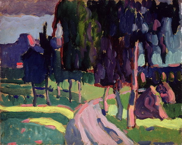 Detail of Summer at Murnau, 1908 by Wassily Kandinsky