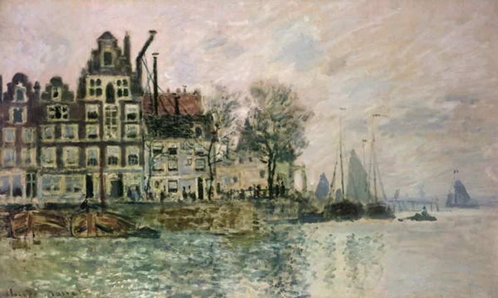 Detail of The Port of Amsterdam, c.1873 by Claude Monet