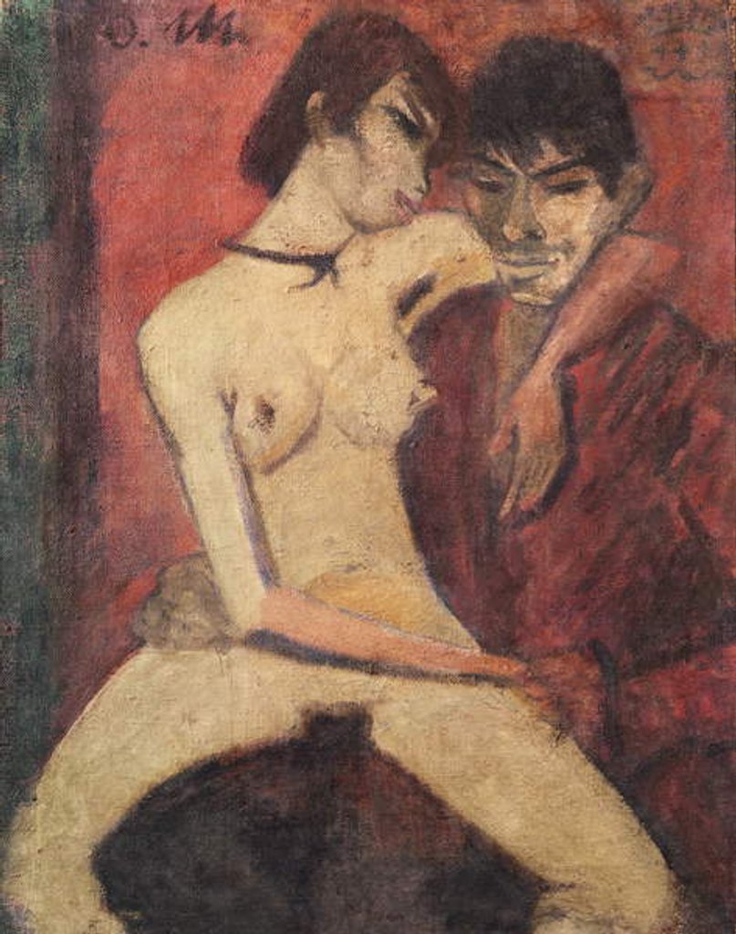 Detail of Seated Gipsy Lovers, 1922 by Otto Muller or Mueller