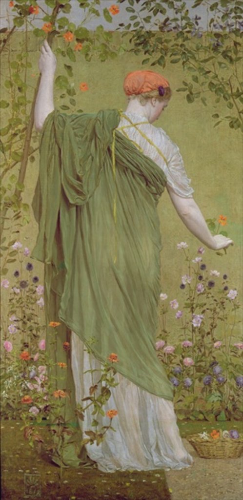 Detail of A Garden, 1869 by Albert Joseph Moore