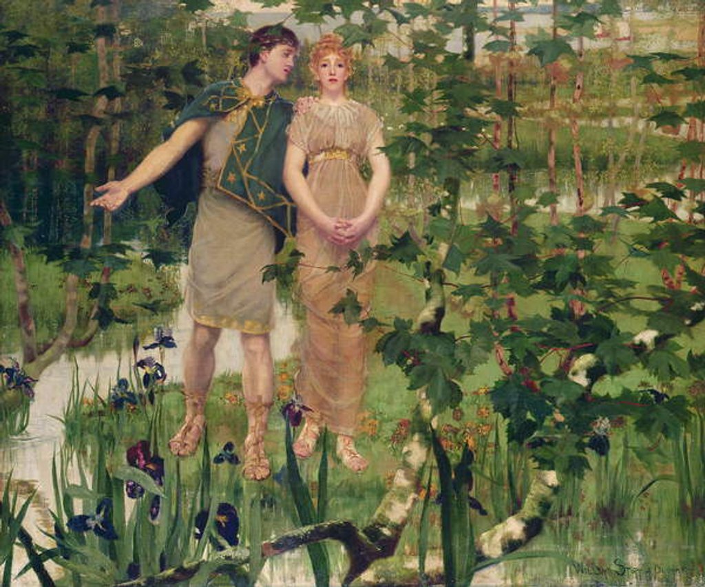 Detail of The Happy Valley, 1898 by William Stott