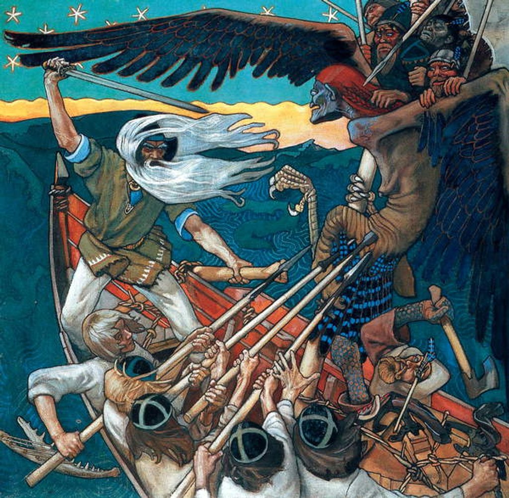 Detail of The Defence of the Sampo, 1896 by Akseli Valdemar Gallen-Kallela
