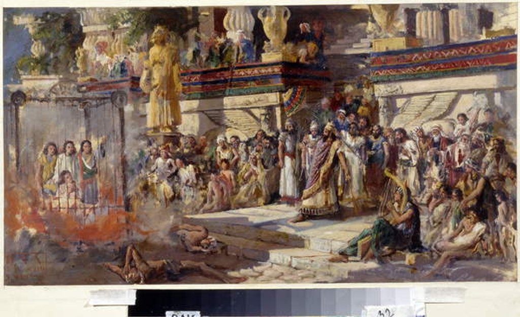 Detail of The Three Young Men in the Fiery Furnace, 1879 by N. T. Malyshev