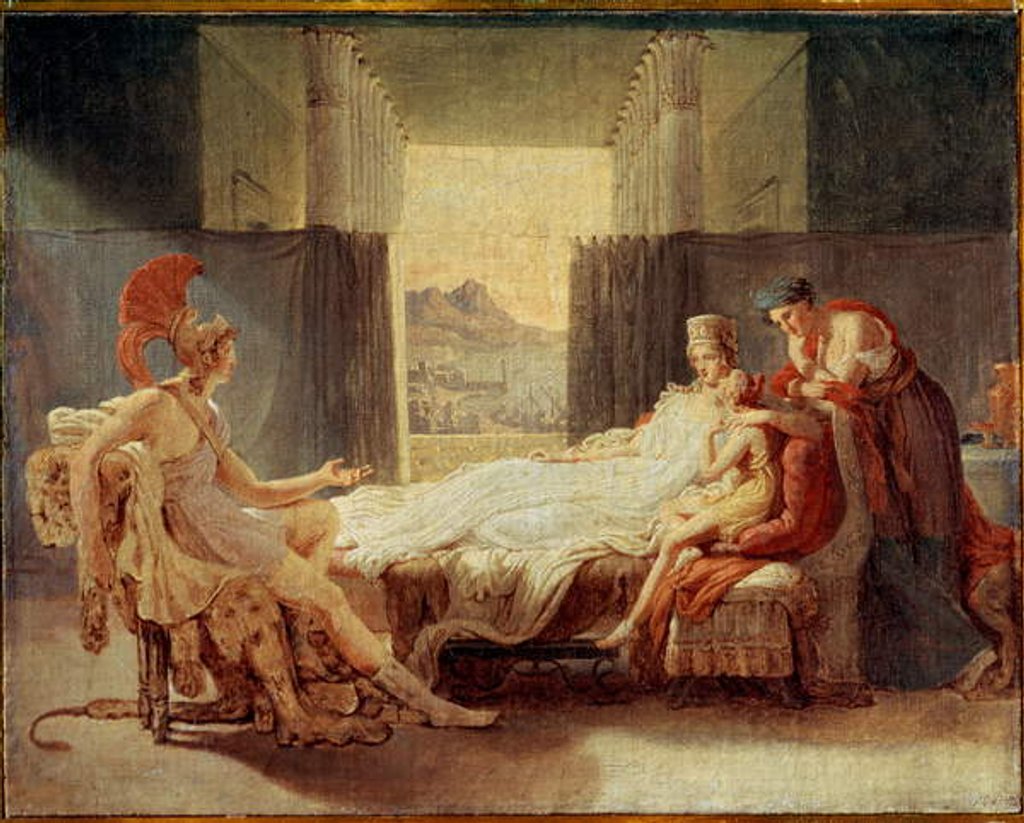 Detail of Sketch for Aeneas Telling Dido the Misfortunes of Troy, before 1813 by Baron Pierre-Narcisse Guerin