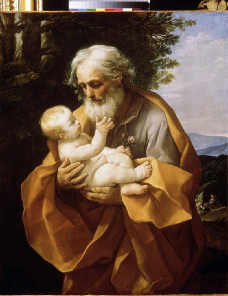 Detail of Saint Joseph with Infant Christ, c.1620 by Guido Reni