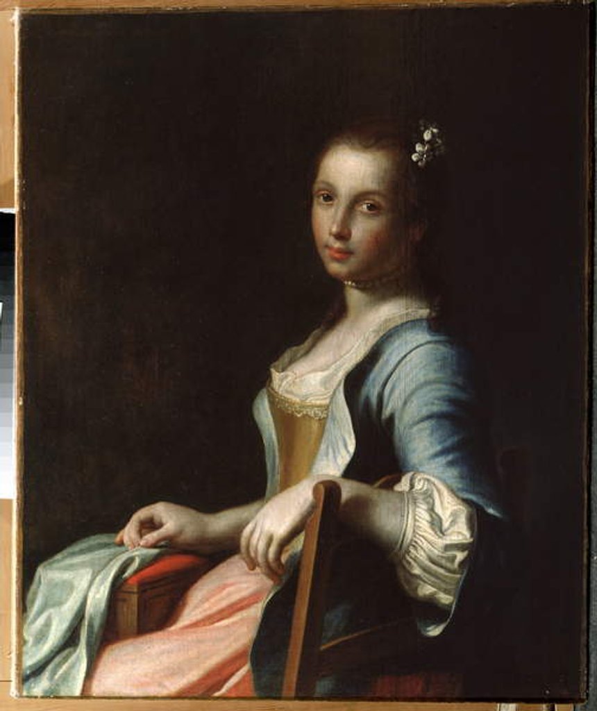 Detail of The Embroideress, 18th century by Pietro Antonio Rotari
