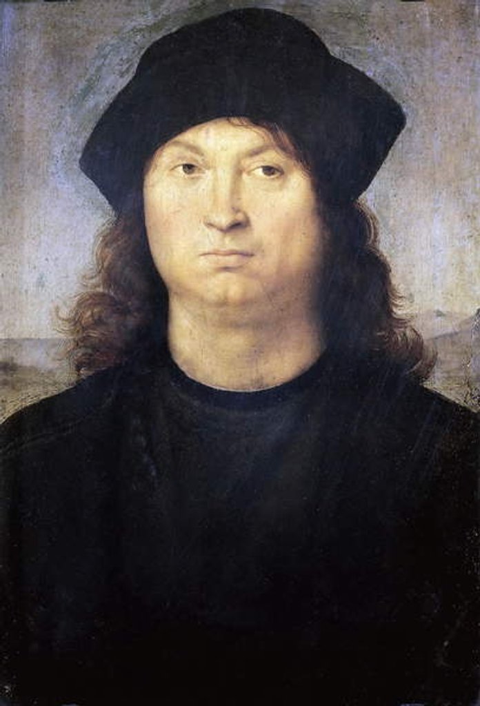 Detail of Portrait of a man, c.1502-04 by Raphael