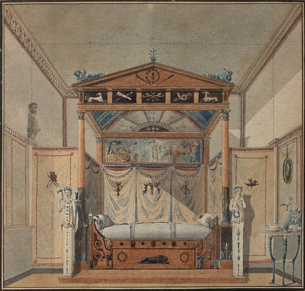 Detail of Design of the Bed, c.1800 by Charles Percier
