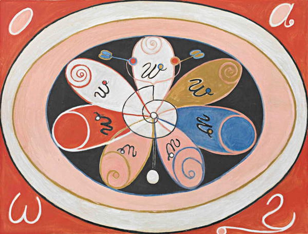Detail of Evolution, No. 15, Group IV, The Seven-pointed Stars, 1908 by Hilma af Klint
