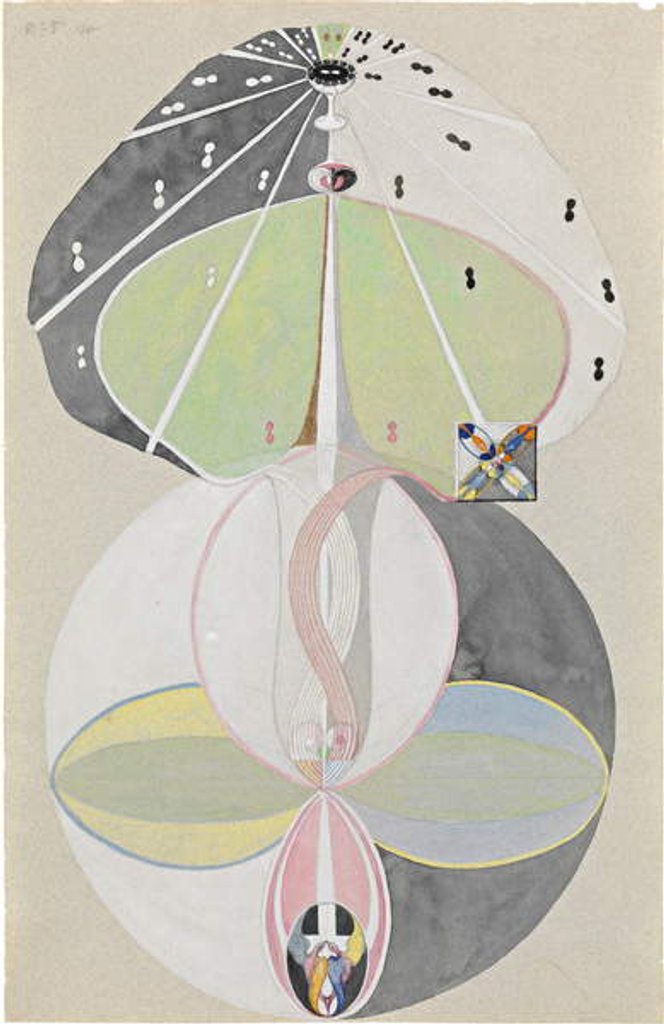 Detail of Tree of Knowledge, No. 5, 1915 by Hilma af Klint