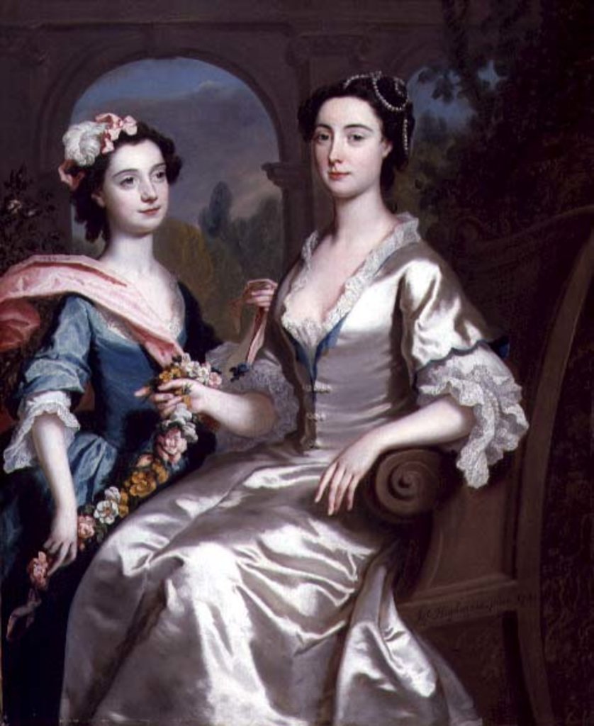 Detail of Mrs Elizabeth Birch and Her Daughter, 1741 by Joseph Highmore