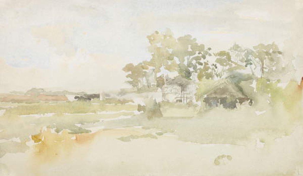 Detail of Landscape with Farm Buildings, c.1884 by James Abbott McNeill Whistler