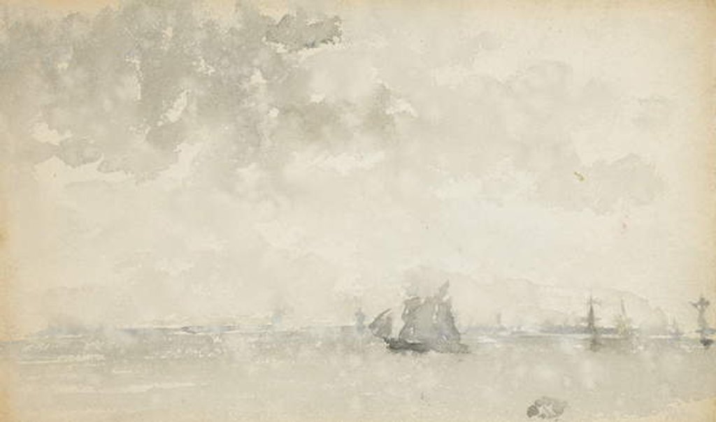 Detail of Grey and Silver - North Sea, c.1884 by James Abbott McNeill Whistler