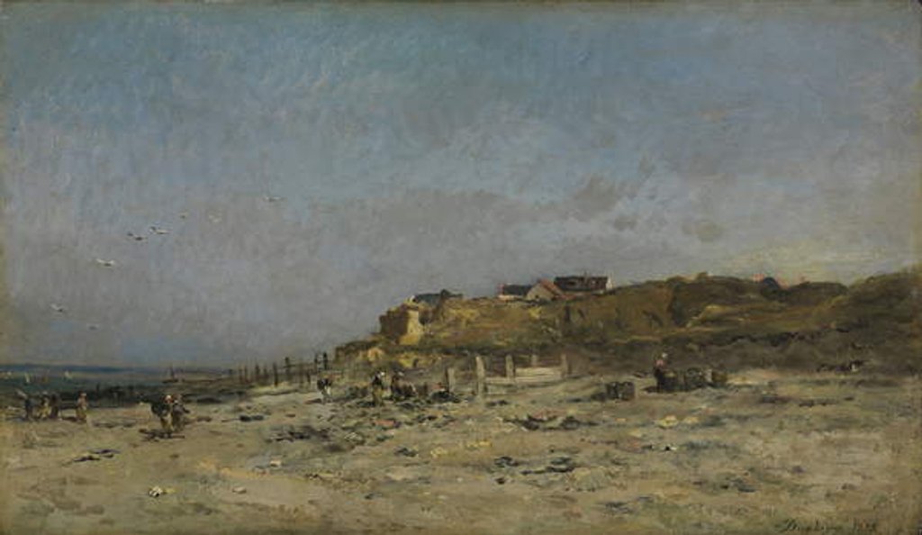 Detail of Plage de Villerville, Normandy, 1875 by Charles Francois Daubigny