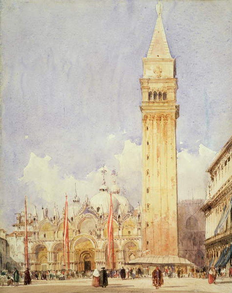 Detail of Piazza San Marco, Venice, c.1826 by Richard Parkes Bonington