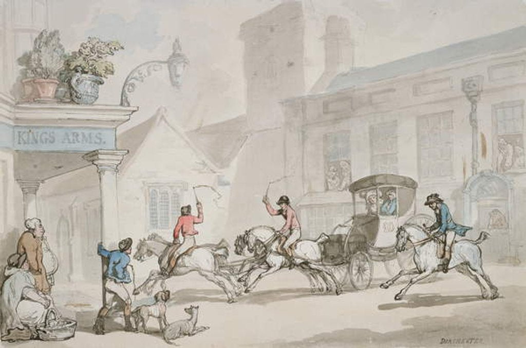 Detail of The King's Arms, Dorchester by Thomas Rowlandson