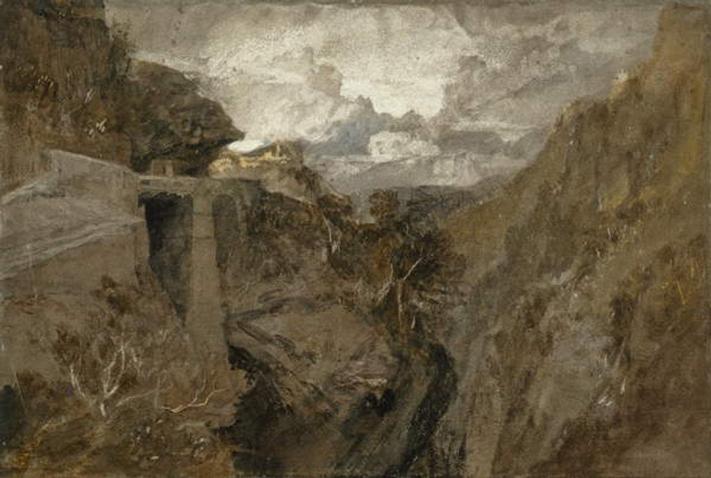 Detail of Fortified Pass, Val d'Aosta, 1802 by Joseph Mallord William Turner