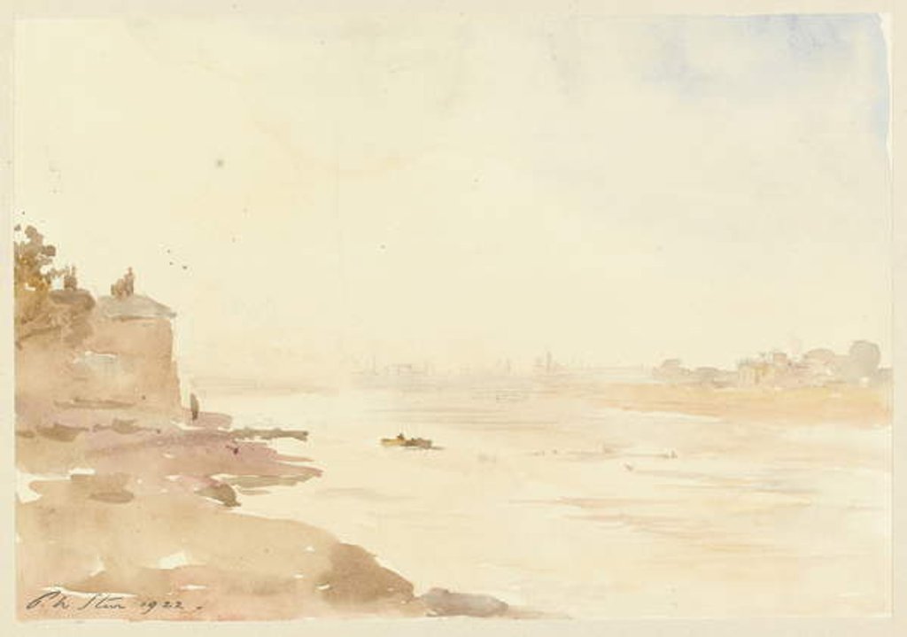 Detail of Evening - river scene, 1922 by Philip Wilson Steer