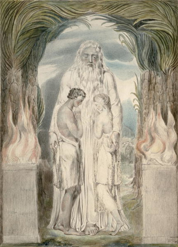 Detail of The Angel of the Divine Presence by William Blake