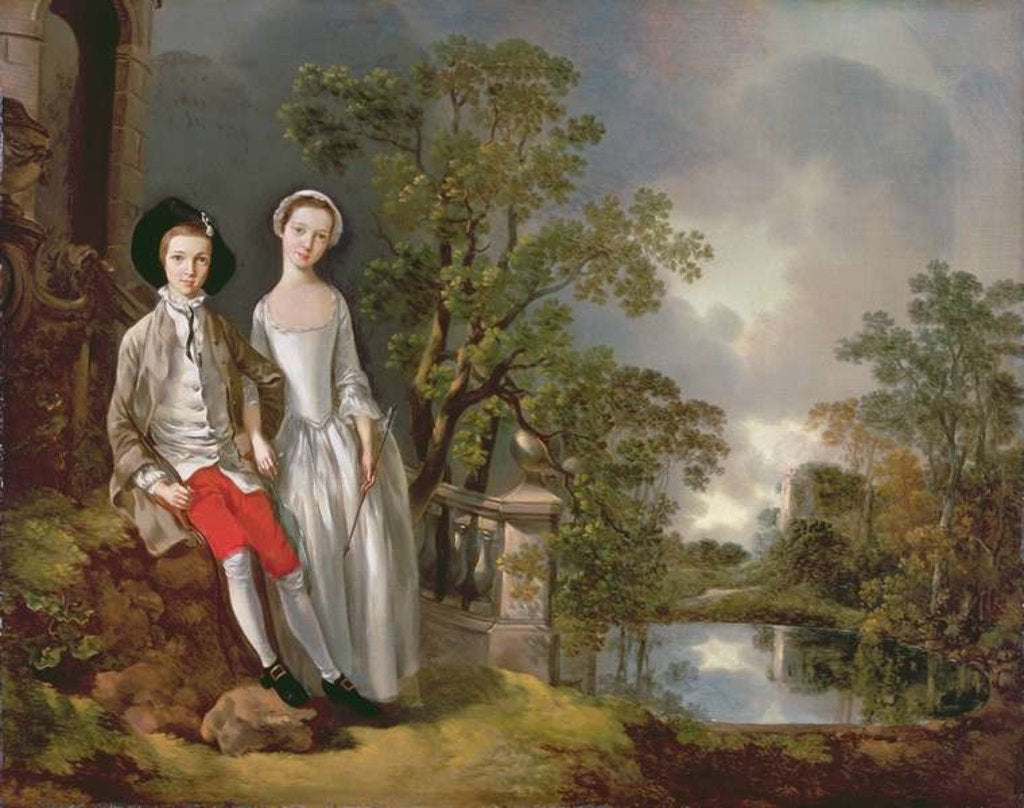 Detail of Portrait of Heneage Lloyd and his Sister, Lucy, c.1750 by Thomas Gainsborough