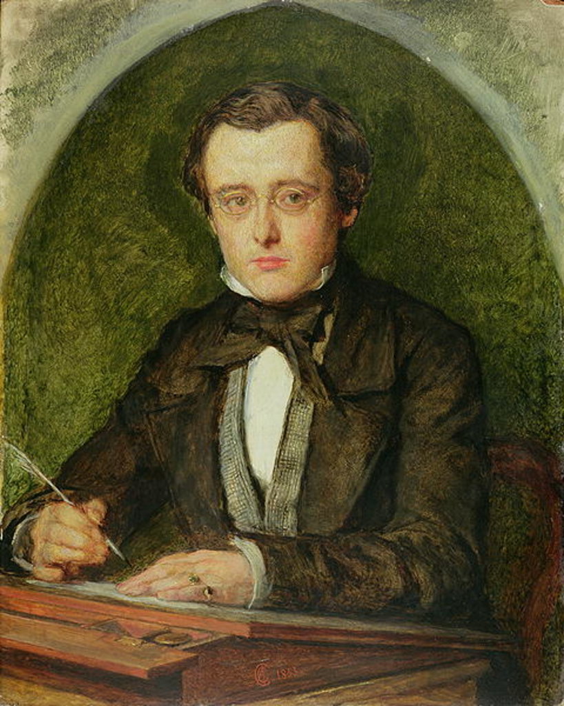 Detail of Portrait of Wilkie Collins 1853 by Charles Alston Collins