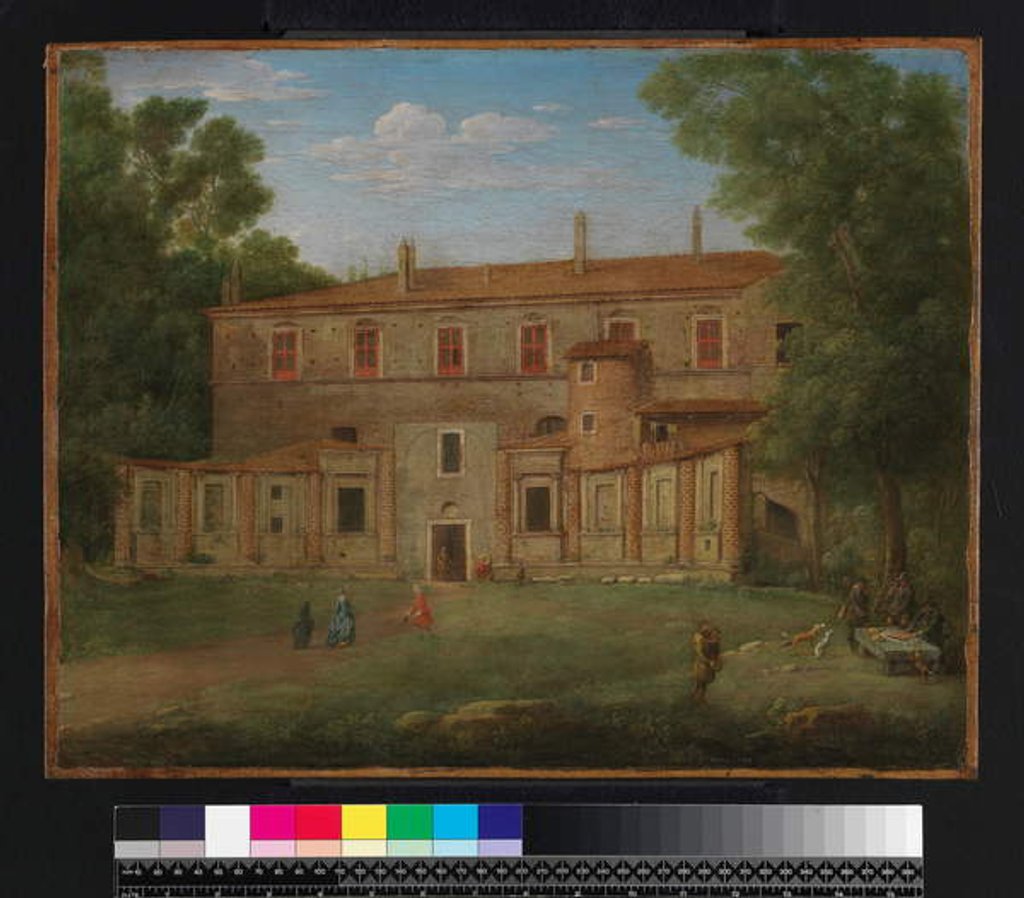 Detail of The Villa Madama, Rome, 1748 by Hendrik van Lint