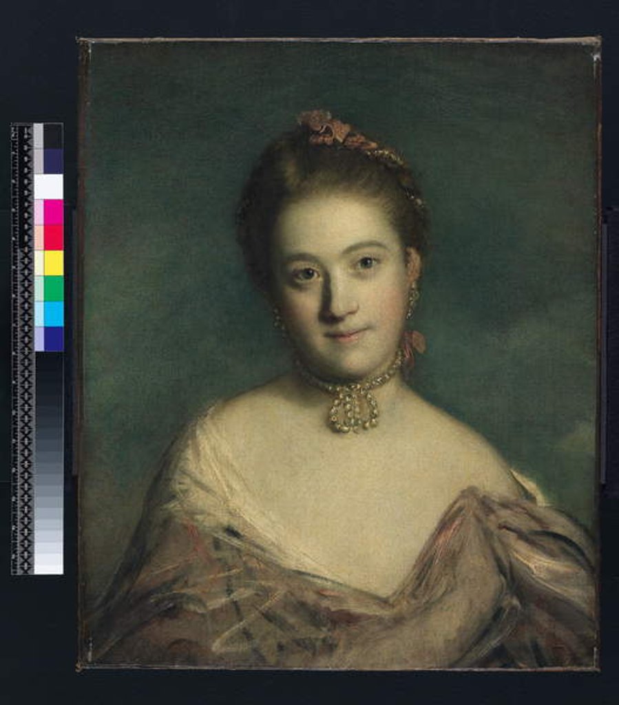 Detail of Mrs Angelo, 1760 by Joshua Reynolds