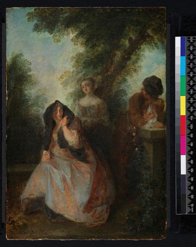 Detail of Dans cette aimable solitude...', before 1743 by Nicolas Lancret