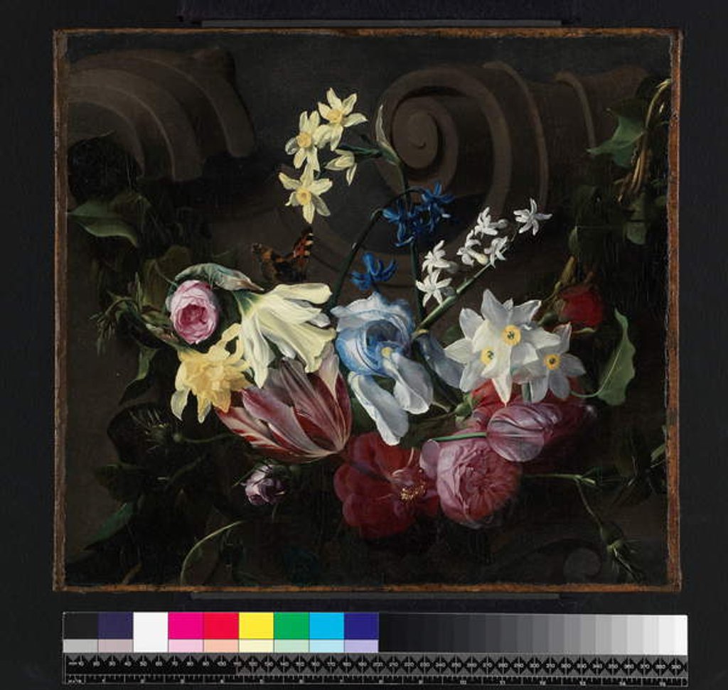 Detail of Festoon of flowers, before 1661 by Daniel Seghers
