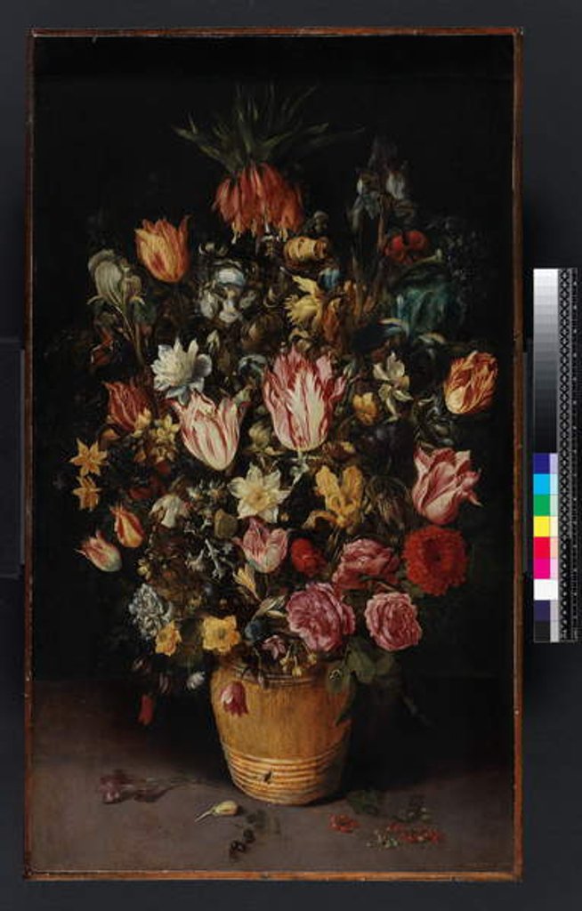 Detail of Tub of flowers, 1614 by Kasper or Gaspar van den Hoecke