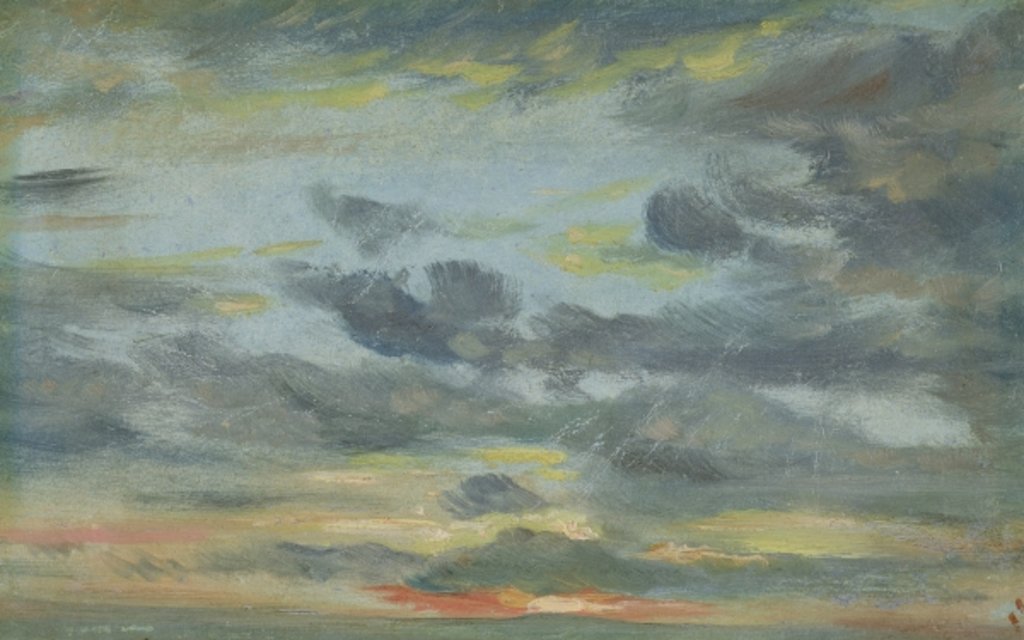 Detail of Sky Study, Sunset, 1821-22 by John Constable