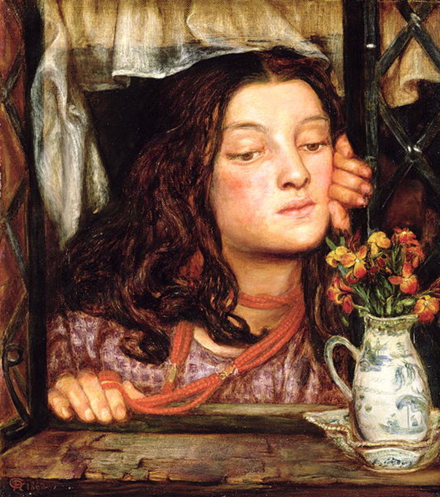Detail of Girl at a Lattice, 1862 by Dante Gabriel Charles Rossetti