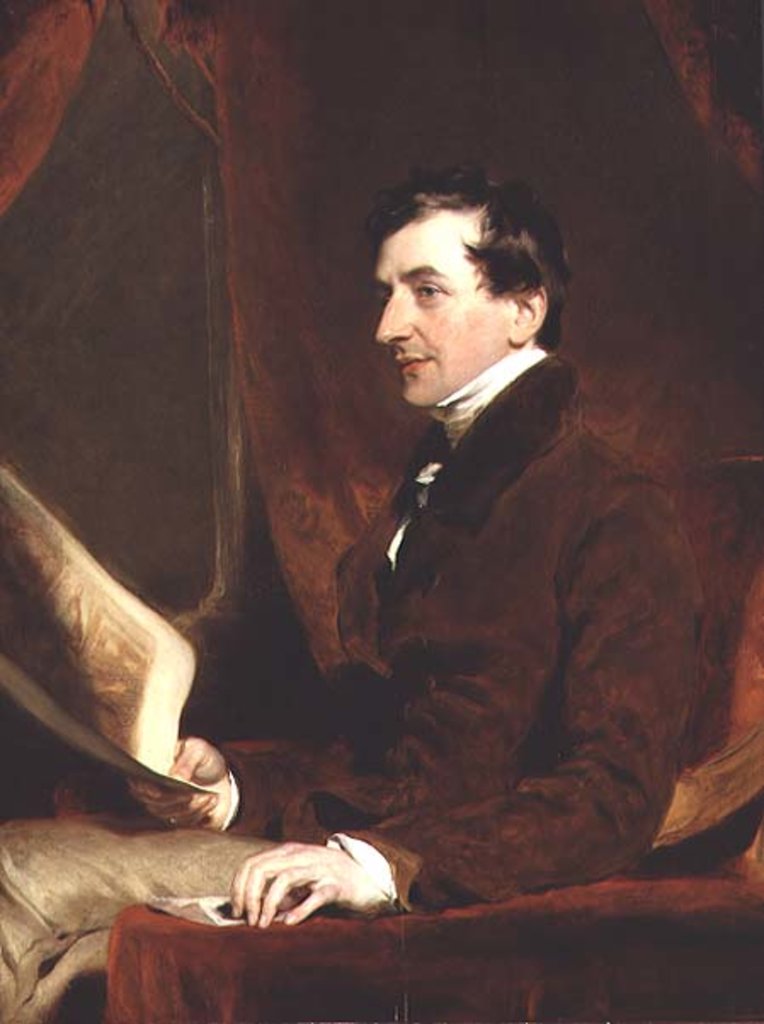 Detail of Portrait of Samuel Woodburn, c.1820 by Thomas Lawrence