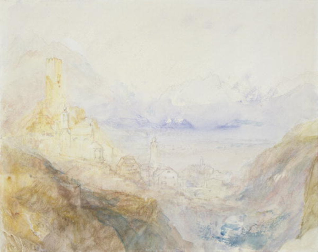 Detail of No.0588 Hospenthal, Fall of St. Gothard, morning by Joseph Mallord William Turner