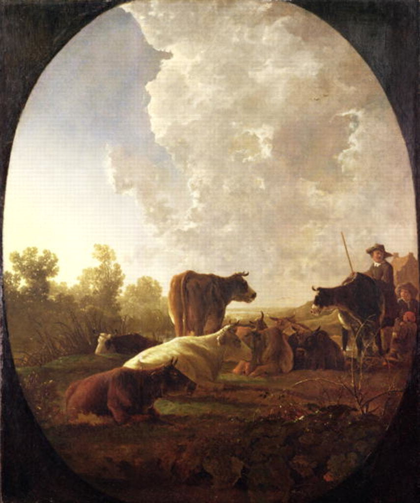 Detail of Sunset after Rain, c.1648-52 by Aelbert Cuyp