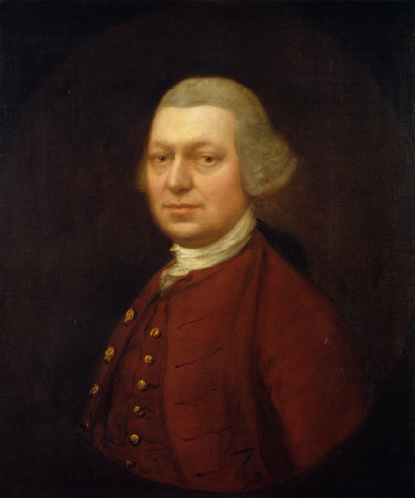 Detail of Portrait of John Joshua Kirby c.1764 by Thomas Gainsborough