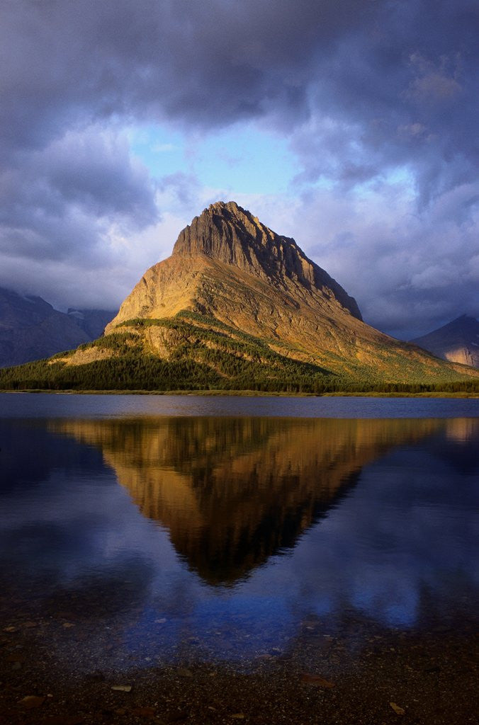 Detail of Grinnel Point Reflected in Swiftcurrent Lake by Anonymous