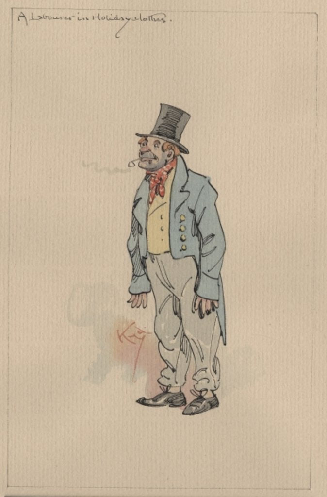 Detail of A Labourer in Holiday Clothes, c.1920s by Joseph Clayton Clarke