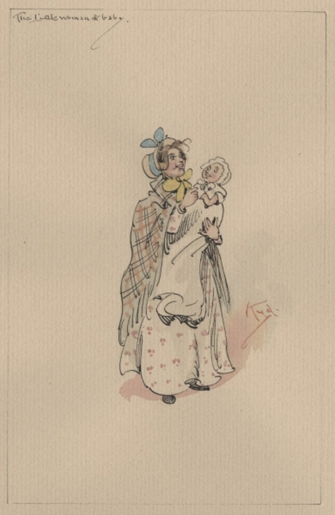 Detail of The Lale Lady & Baby, c.1920s by Joseph Clayton Clarke