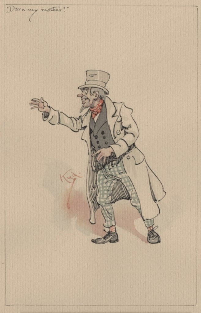 Detail of Darn my Mother!, c.1920s by Joseph Clayton Clarke