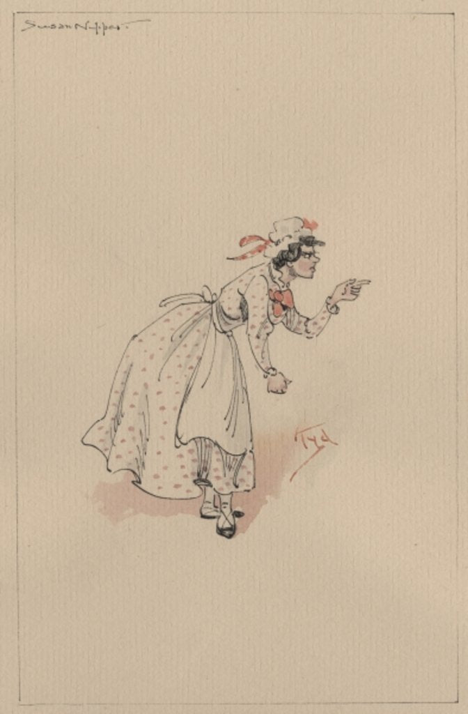 Detail of Susan Nipper, c.1920s by Joseph Clayton Clarke