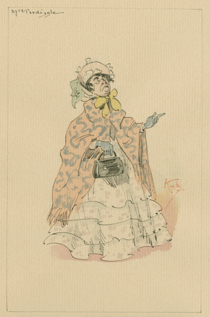 Detail of Mrs Pardiggle, c.1920s by Joseph Clayton Clarke