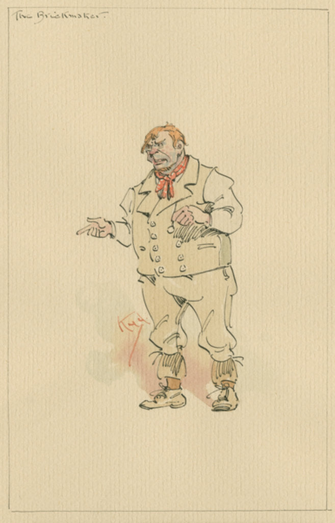 Detail of The Brickmaker, c.1920s by Joseph Clayton Clarke